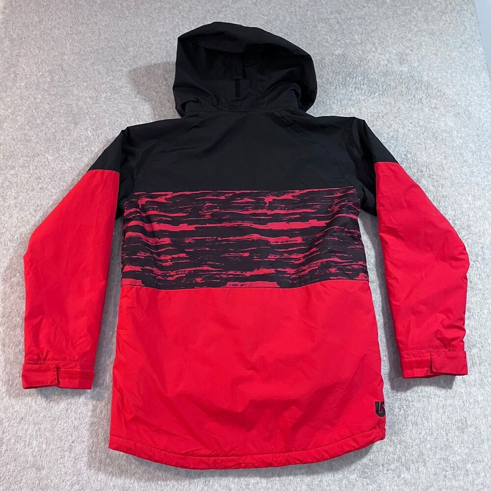 Burton Dry Ride Ski Snowboard Jacket Youth XL 18 Tiger Stripe Red Black - Picture 2 of 8